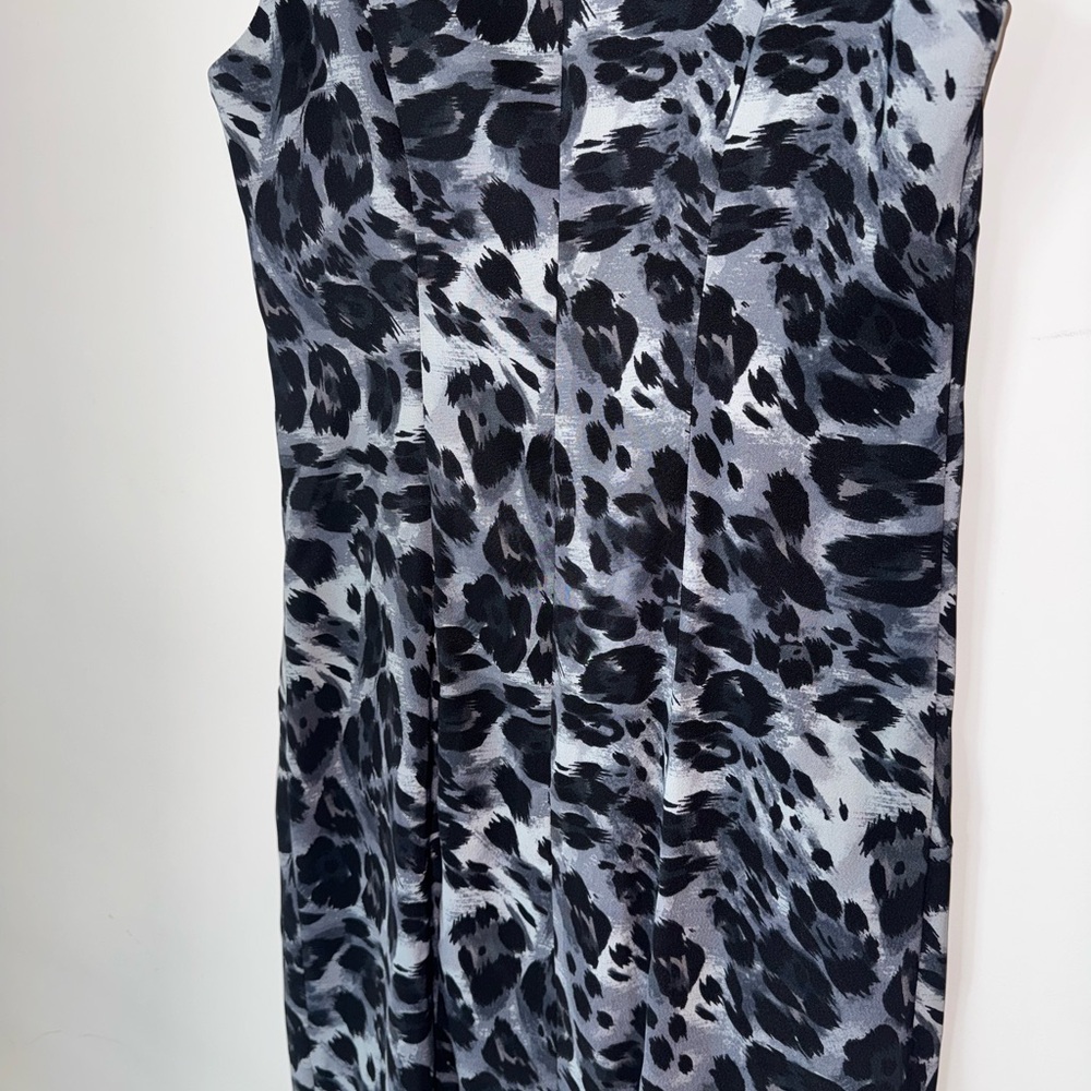 Black and Gray Patterned Women's Dress - Picture 5 of 5